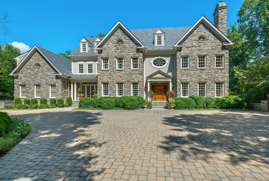 14,000 Square Foot Lakefront Stone Colonial Mansion In Great Falls, VA ...