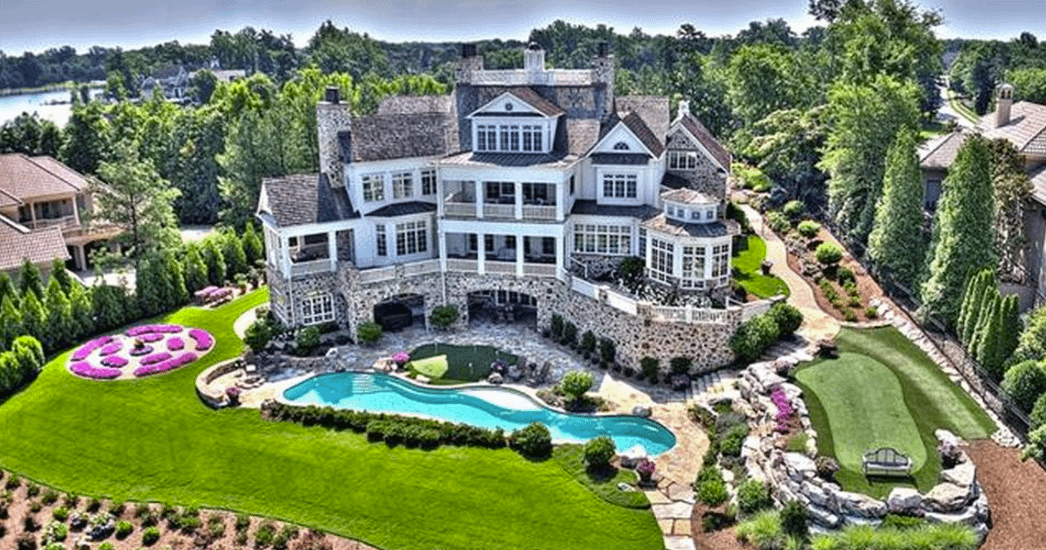 11,000 Square Foot Lakefront Mansion In Mooresville, NC - Homes of the Rich