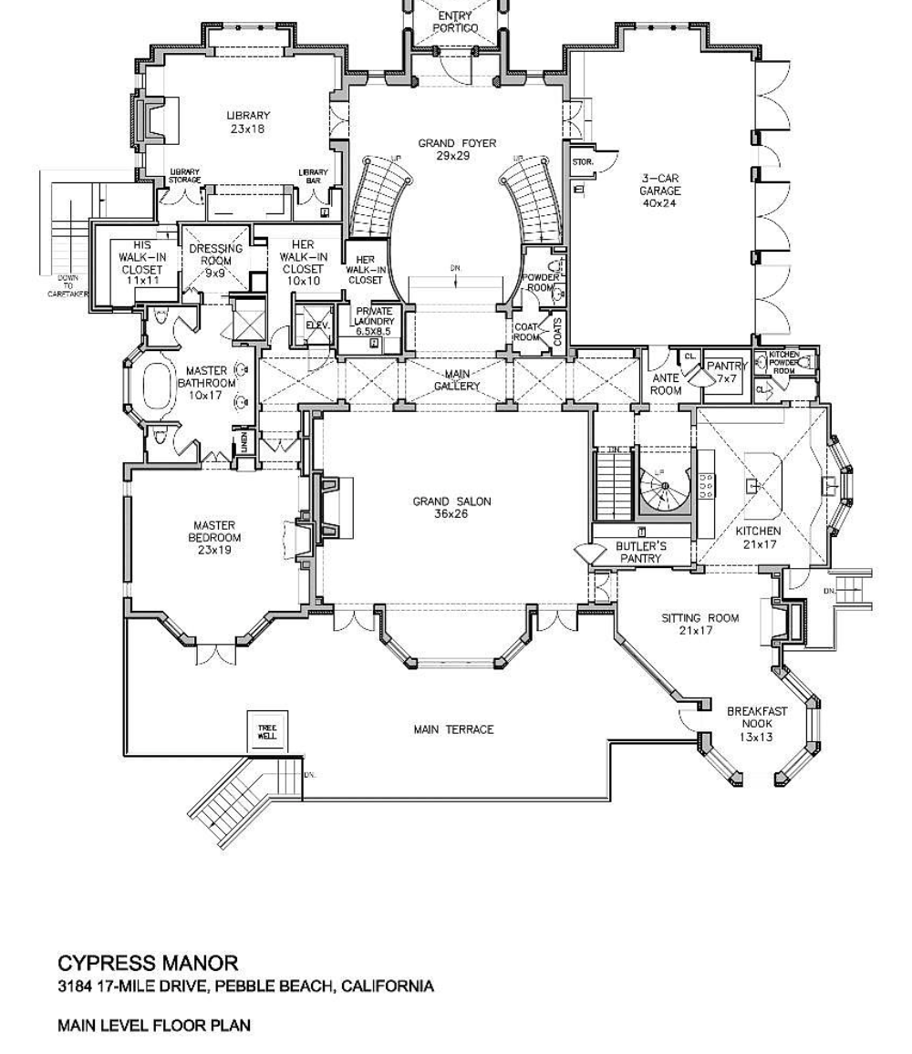 $40 Million Oceanfront Home In Pebble Beach, California (PHOTOS + FLOOR ...