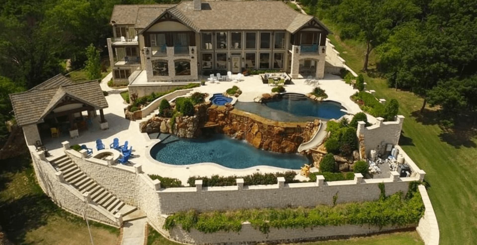 Lakefront Texas Home With 2 Pools & Helipad (PHOTOS)