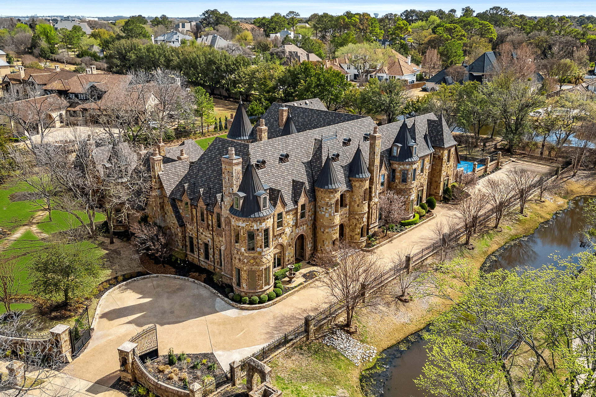 Castle-Like Stone Home In Southlake, Texas (PHOTOS)