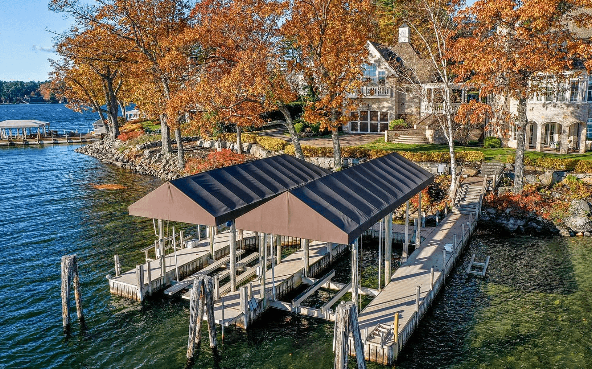 8 Million Lakefront Brick Home In Gilford, New Hampshire (PHOTOS