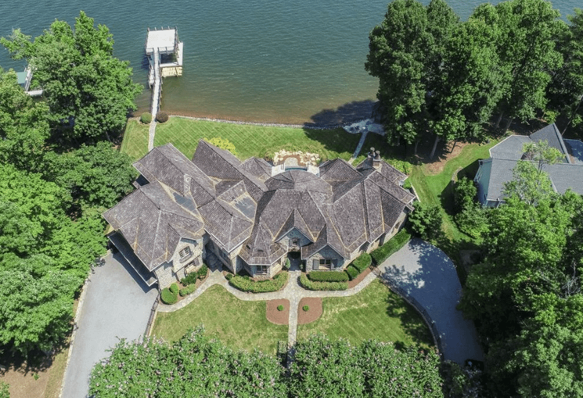 Lakefront Stone Home In Mooresville, North Carolina Homes of the Rich