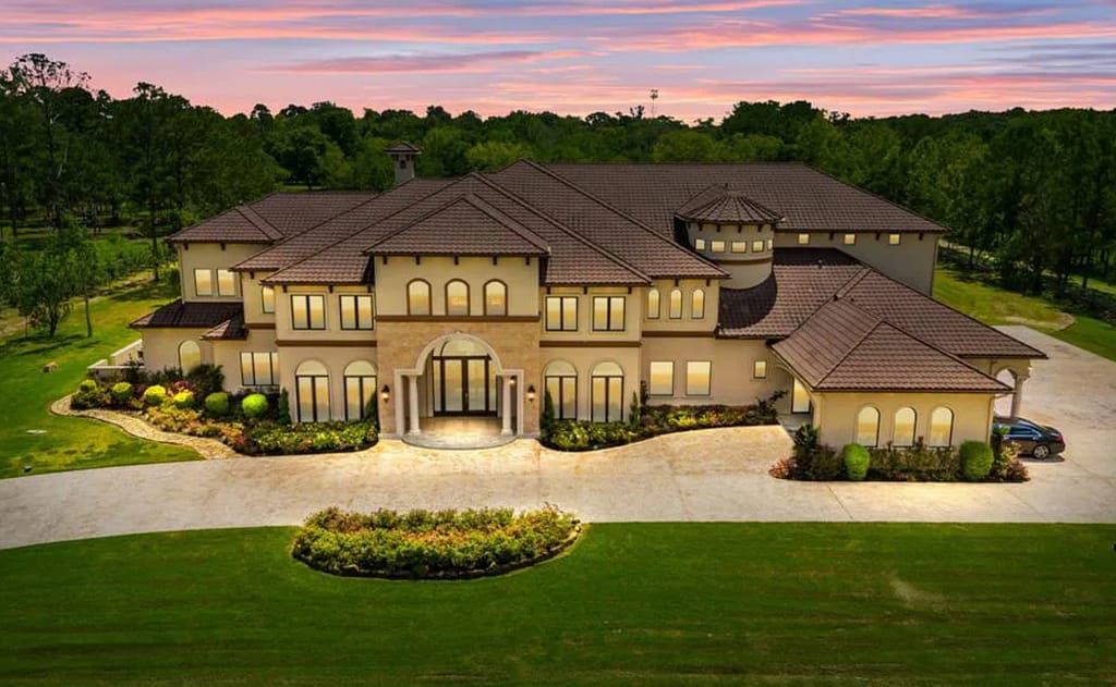 15,000 Square Foot Mediterranean Home In Friendswood, Texas
