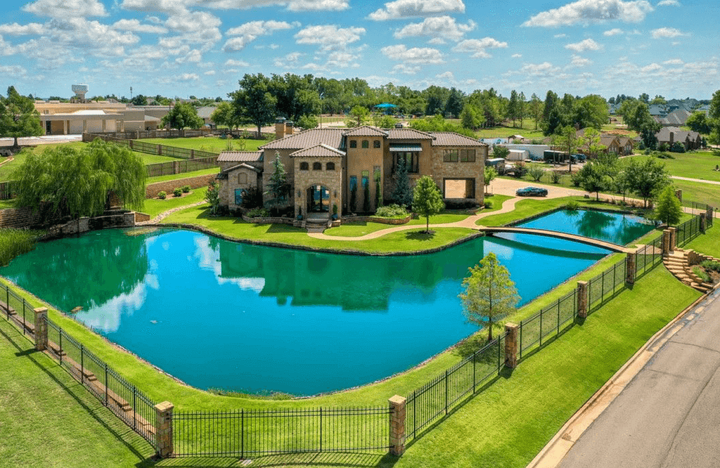 Oklahoma Home Comes With A Stocked Pond In The Front Yard