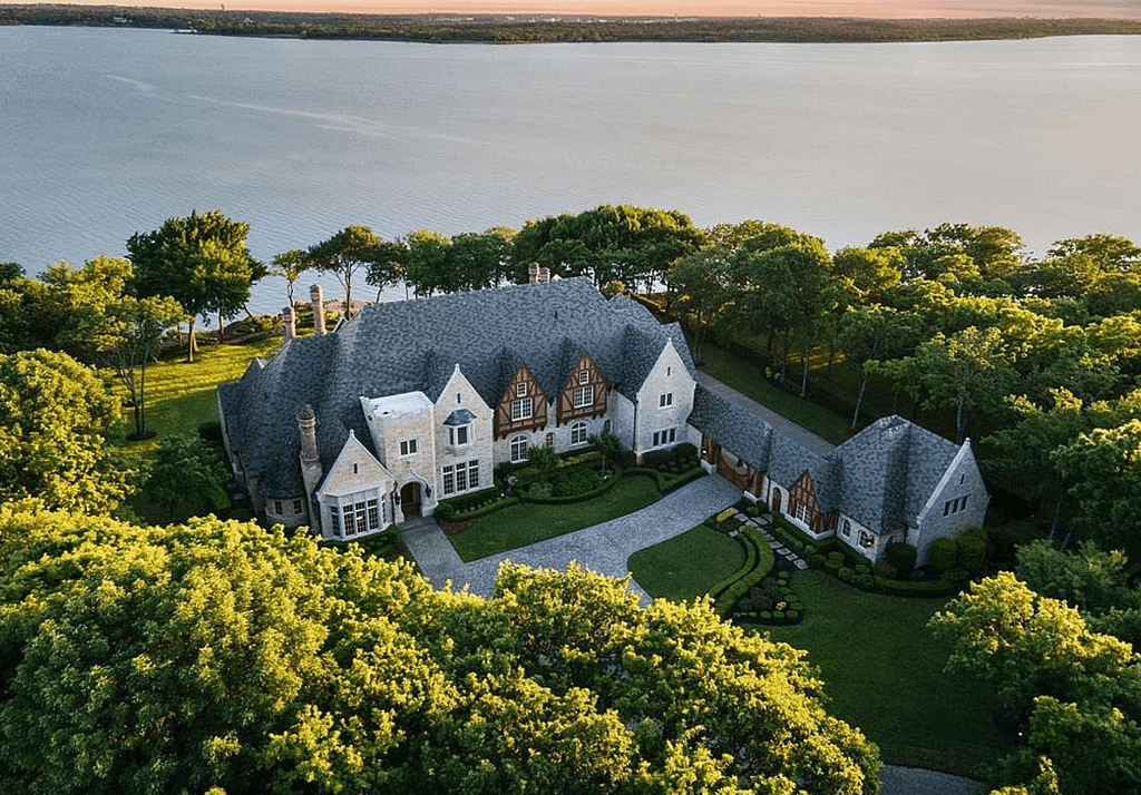 Lakefront French Style Stone Home In Flower Mound, Texas - Homes of the ...