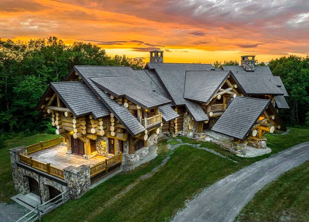 Log & Stone Home On 75 Acres In The Hudson Valley