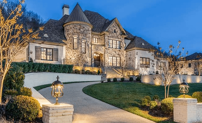 Newly Built Stone & Stucco Home In Brentwood, Tennessee - Homes of the Rich