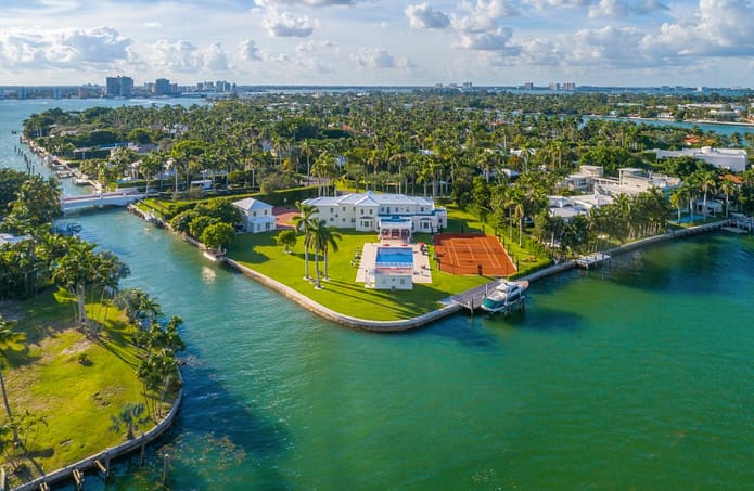 Stately Waterfront Estate In Miami Beach Re-listed - Homes Of The Rich