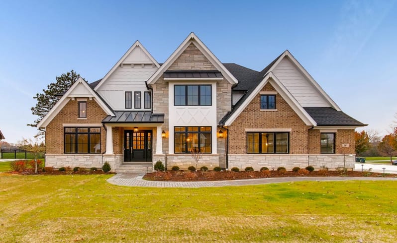 Stone & Brick New Build In Willowbrook, Illinois - Homes of the Rich