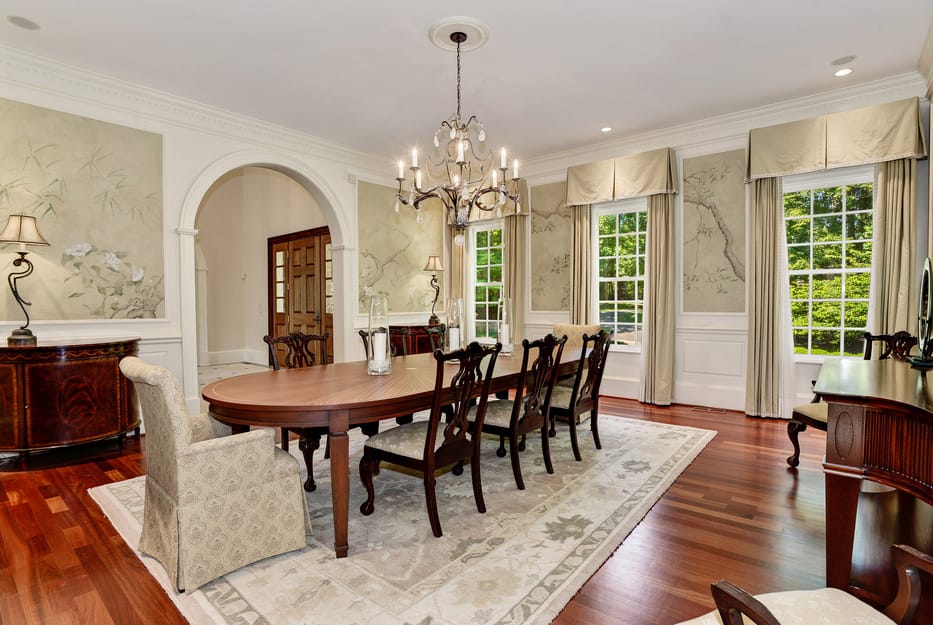 14,000 Square Foot Lakefront Stone Colonial Mansion In Great Falls, VA ...