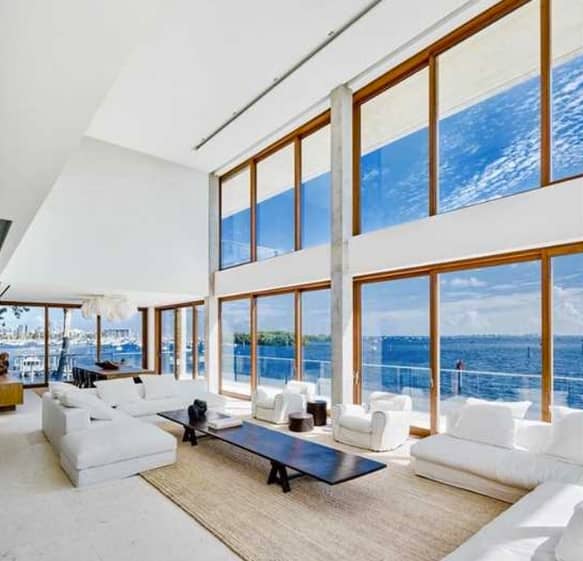 $50 Million Newly Built Modern Waterfront Mansion In Miami, FL - Homes ...