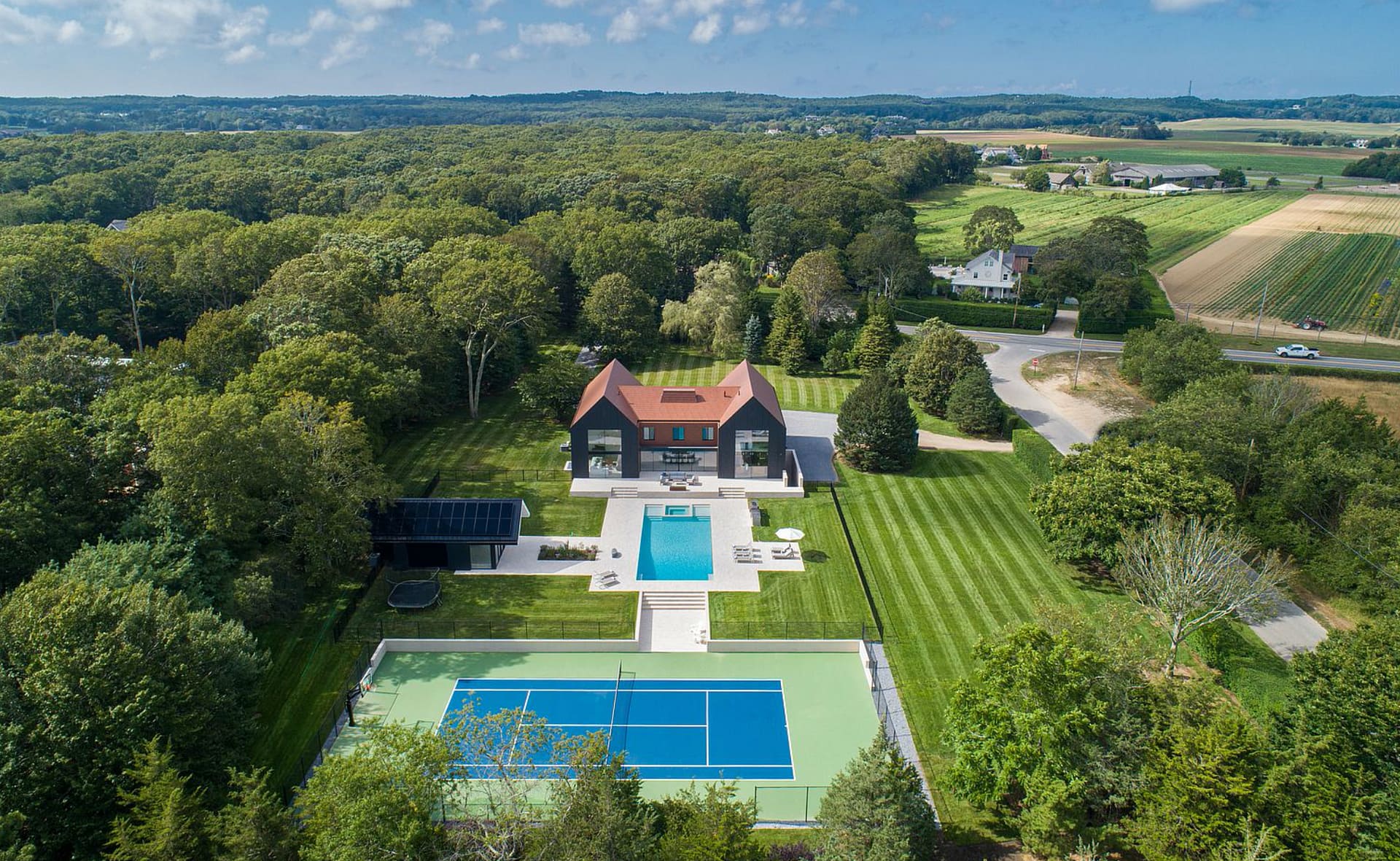 10 Million Modern Farmhouse Style New Build In Water Mill, New York