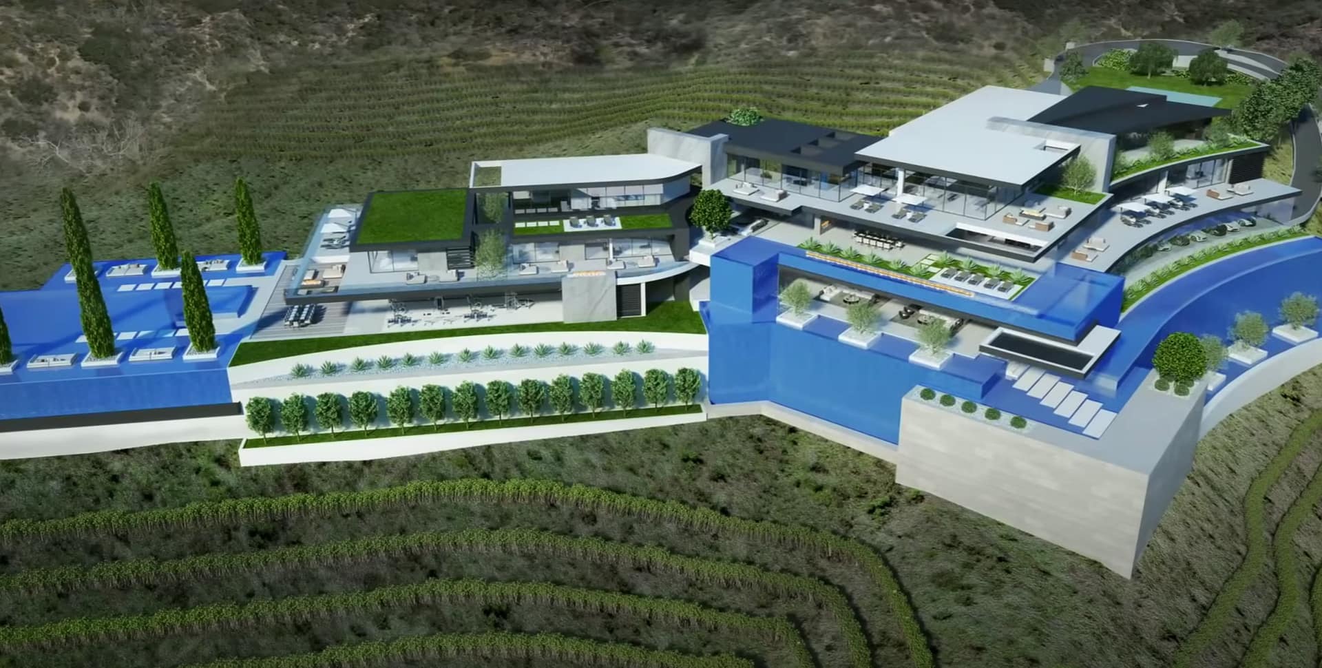 Special Bel Air mansion conceptual design in Los Angeles by CLR Design  Group 