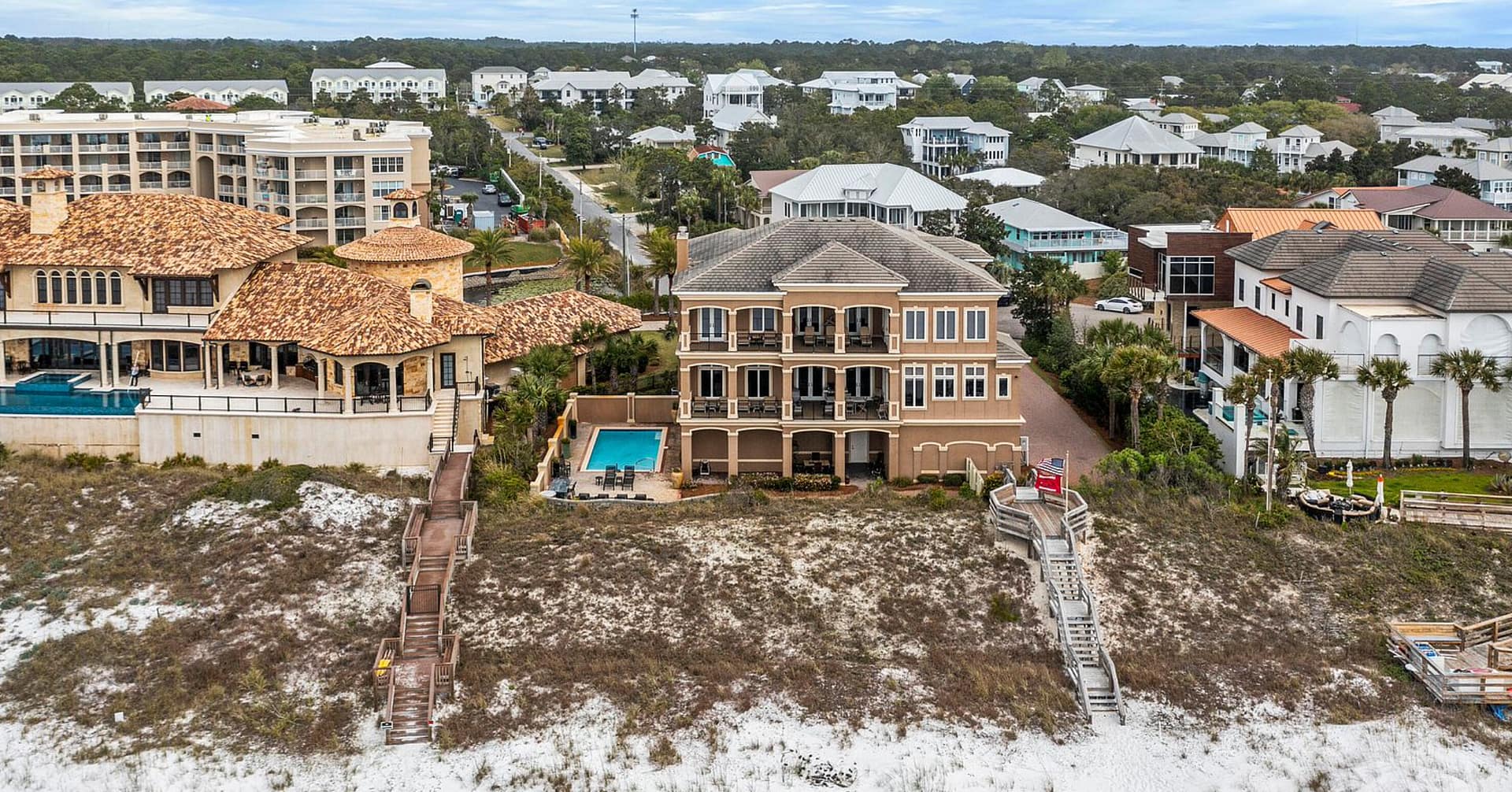 $16 Million 3-Story Beachfront Home In Santa Rosa Beach, Florida ...