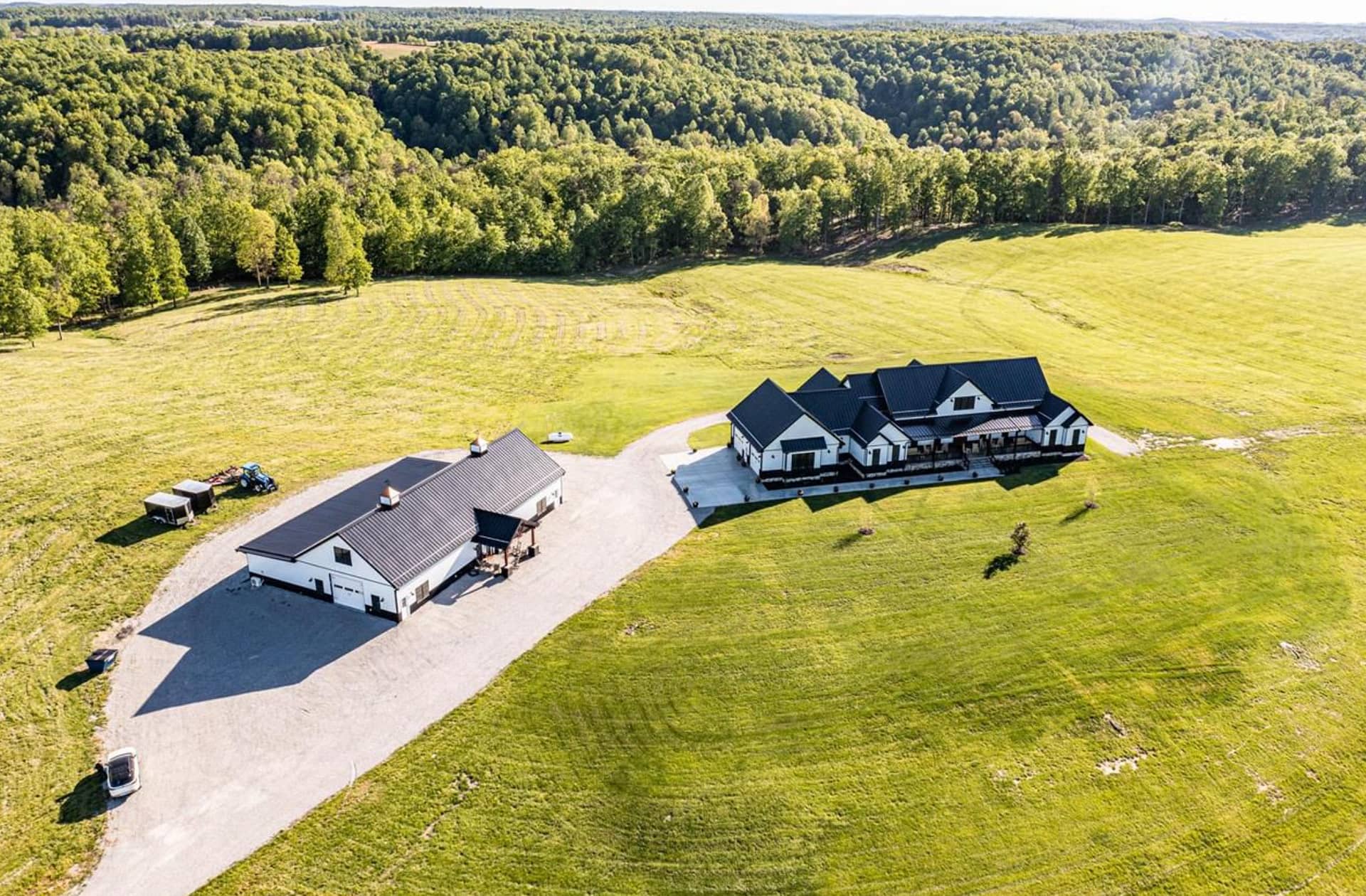 45 Acre Estate In Kentucky With Main House And Barndominium