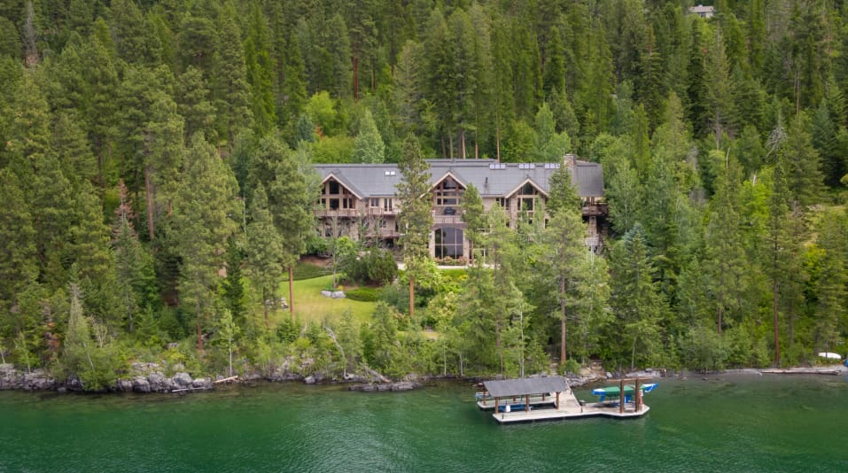 Lakefront Home In Montana With Two Story Indoor Pool Homes of the Rich