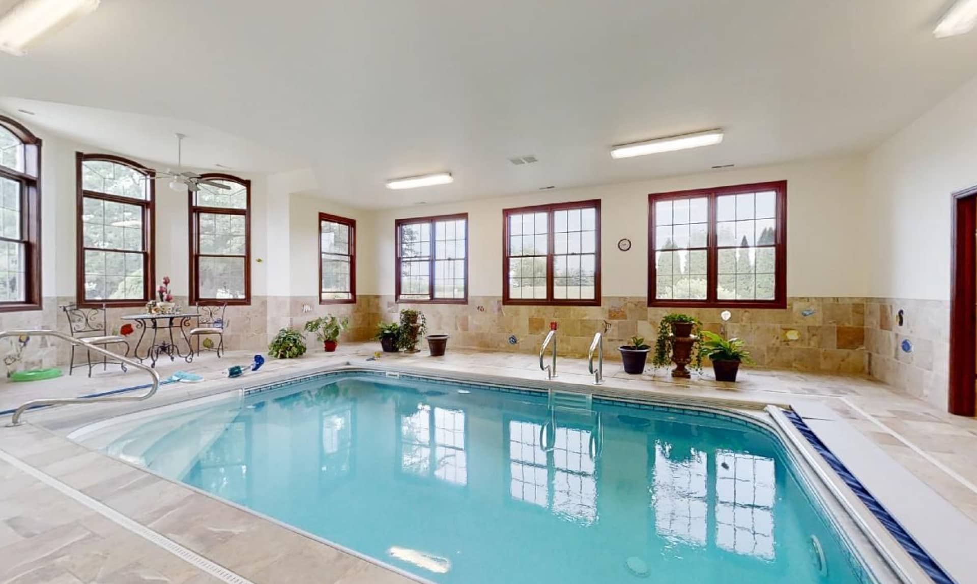 Brick & Stone Home In Illinois With Indoor Pool (PHOTOS)