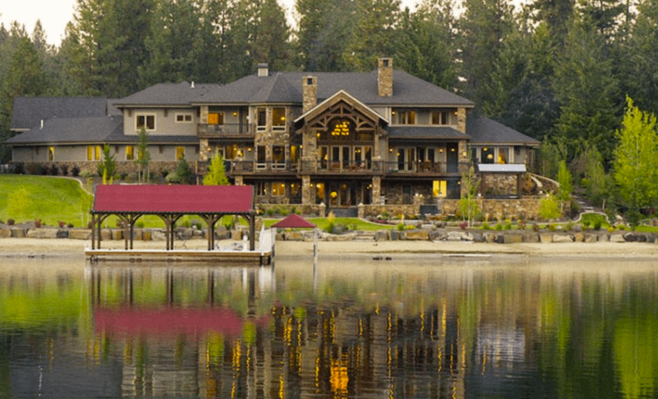 10,000 Square Foot Riverfront Mansion In Post Falls, ID - Homes of the Rich