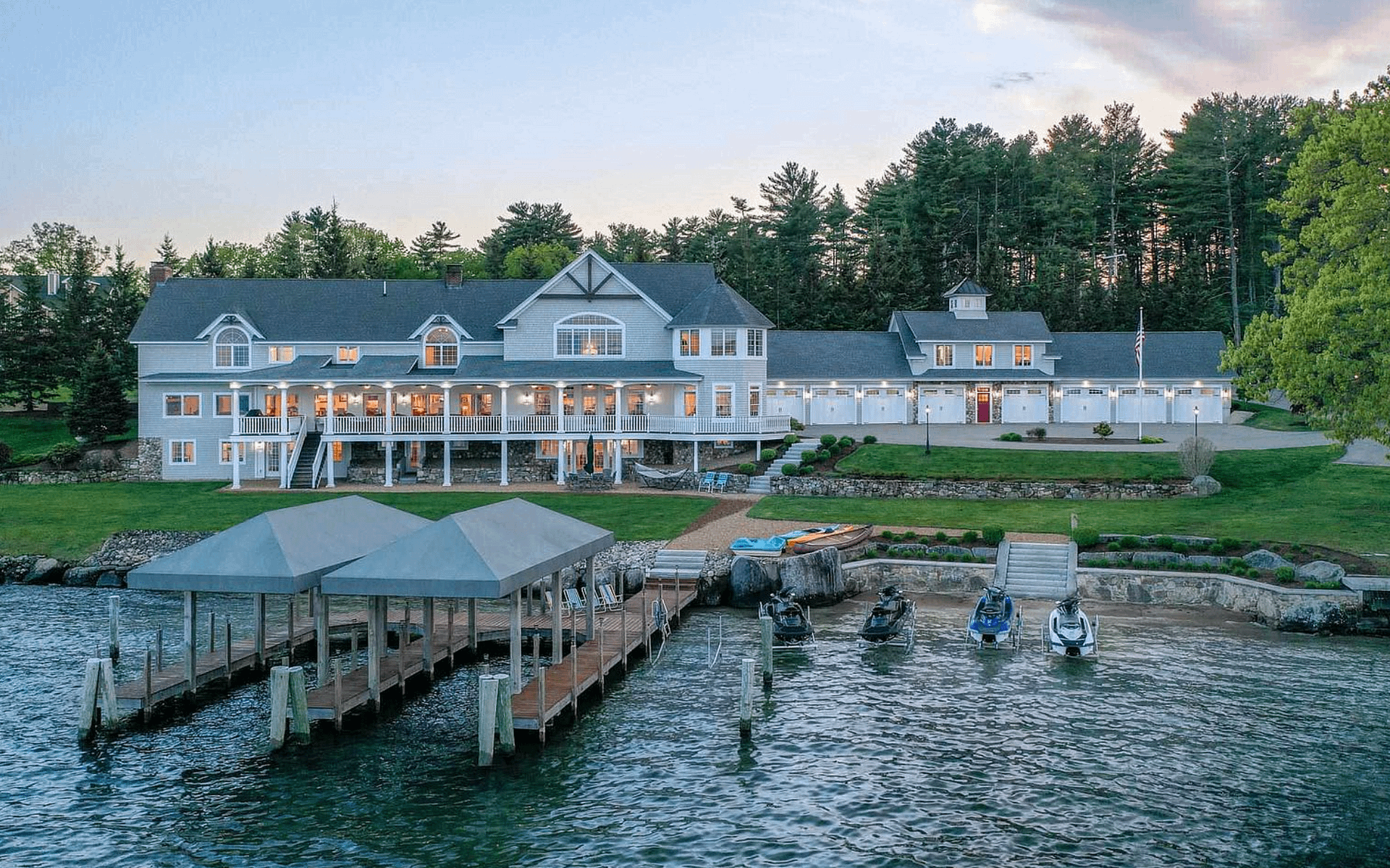 Lakefront Home In Laconia, New Hampshire With 8Car Garage Homes of