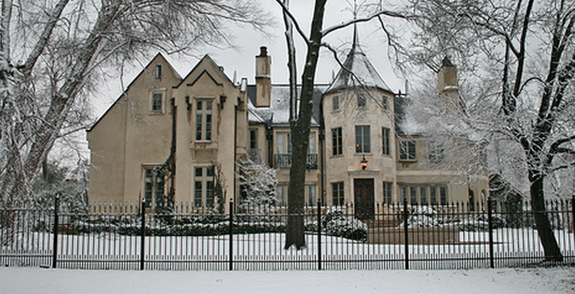 A Look At Some Mansions In The Snow - Homes of the Rich